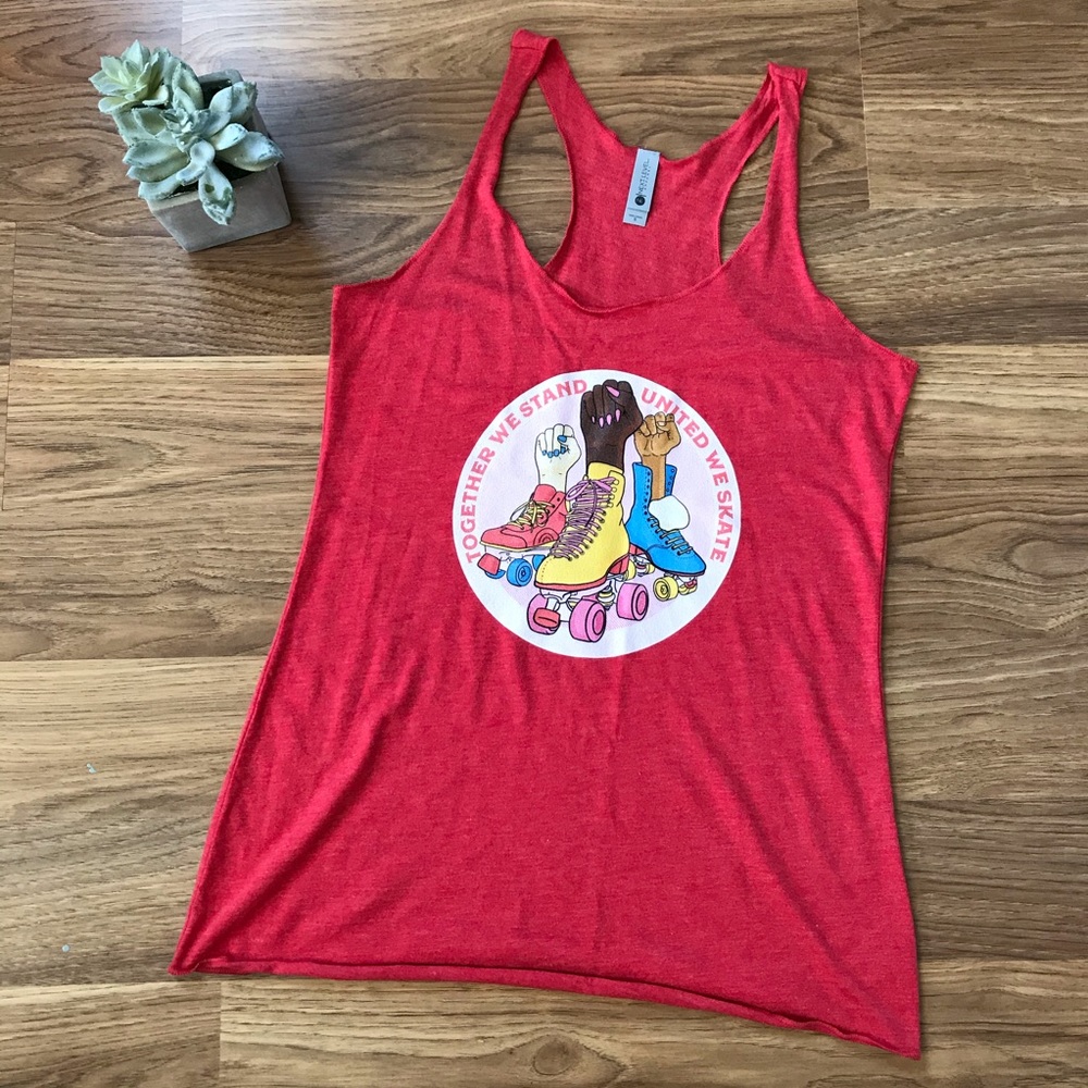 Together We Stand United We Skate Roller Skate Tee